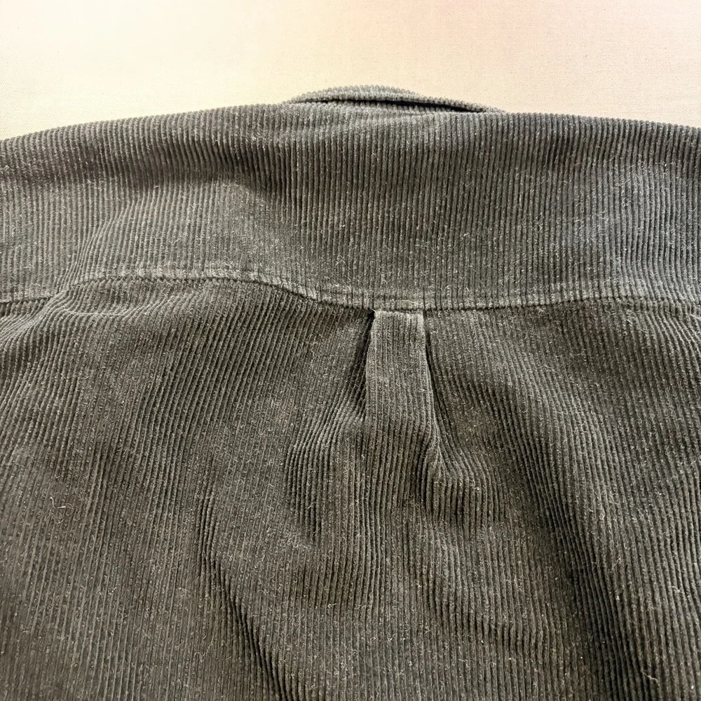 Thesaurus Black Corduroy Shirt Mens L Cotton Button Front Jacket Chore Workwear